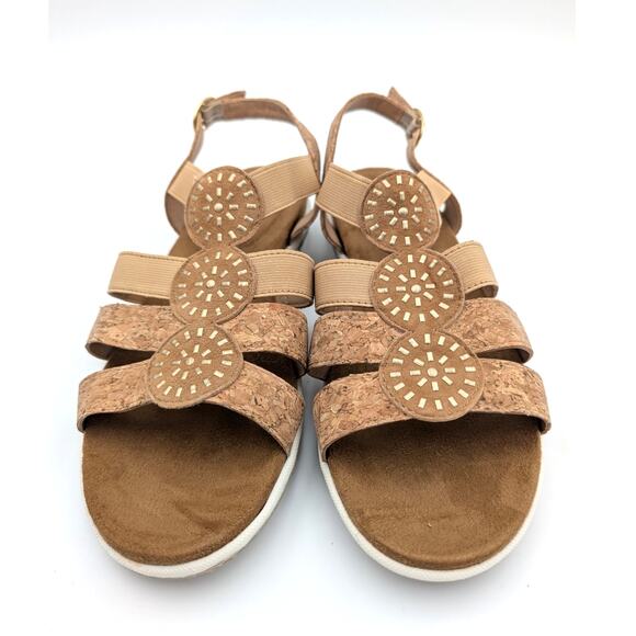 David Tate Quilt Slingback Embellished Strappy Sandals Brown Size 8.5W EU39 - Picture 2 of 11